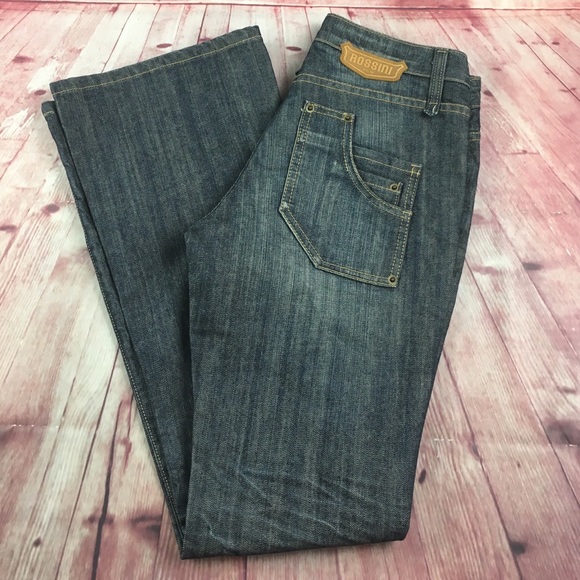 💙ROSSINI 4 Multi Pocket Bootcut jean size 27 - Picture 2 of 8